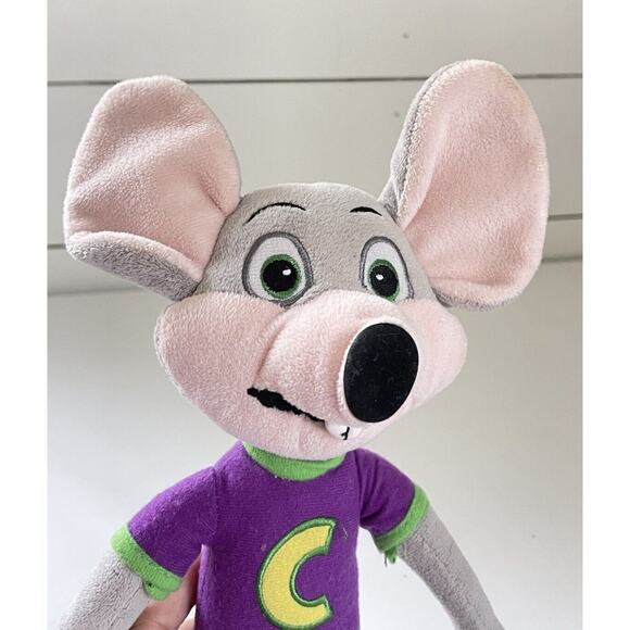 Chuck-E-Cheese Mouse Plush 12” Pizza Stuffed Animal Toy 2017 Plush Doll - Picture 2 of 3